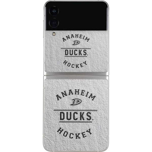 NHL Anaheim Ducks Black Text Galaxy Z Flip4 5G Skin